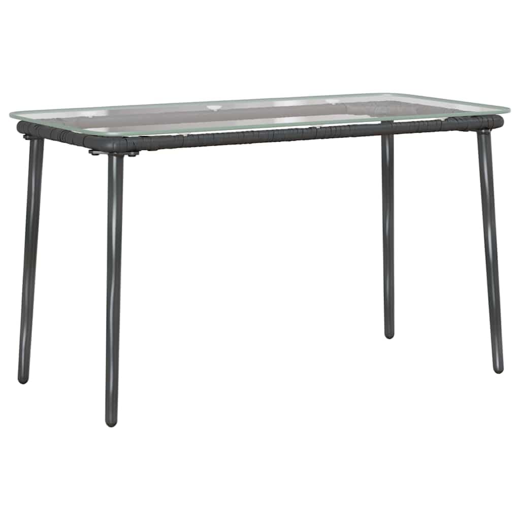Table de jardin noir polyrotin 80x40x45cm vidaXL meuble extérieur