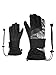 Ziener MIKKS AS(R) JUNIOR - Guanti da snowboard per bambini, con protezione, impermeabili, traspiranti, con stampa grigia