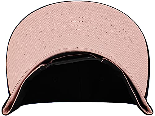 Image of KBETHOS Classic Snapback Hat Blank Cap Underbrim Cotton Wool Blend Flat Visor Adjustable Unisex