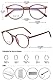 KOOSUFA Blaulichtfilter Brille Retro Rund Ultra Licht TR90 Brillengestelle Anti Blaulicht Brillen Ohne Sehstärke Damen Computerbrille Gaming Brille Anti Müdigkeit mit Etui (Dunkle Tee)