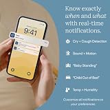 Nanit Pro Smart Baby Monitor - Camera & Floor Stand - 1080p Wi-Fi Video Camera, 2-Way Audio, See Your Baby from Anywhere, Sound/Motion/Cry Notifications, Night Vision