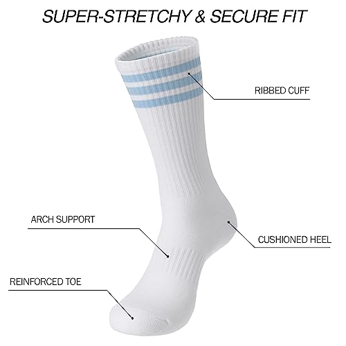 Image of PERFECT CORNER Athletic Cotton Quarter Socks Cushioned Men Women, 5 Pairs