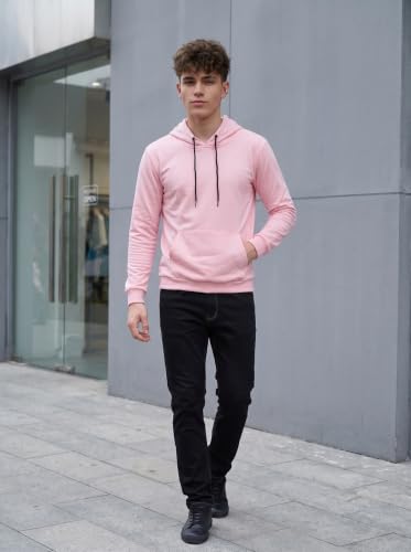 Image of HOODMASTER Unisex Fleece Hoodie Sweatshirt with Pockets Full Sleeves Regular Fit Solid Pattern Hooded Neck and Standard Length | Hoodies for Men & Women