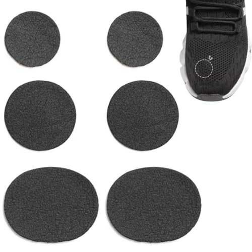 Parches para zapatillas deportivas, 24 Piezas parches zapatillas deportivas Parches de Reparación de Orificio de Talón Reparación De Daño En El Calzado de Orificio de Zapatilla para Zapatos (Negro)