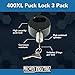Proven Industries Model 400XL Puck-Lock Set, Made in The USA, Pack of 3, (Black)