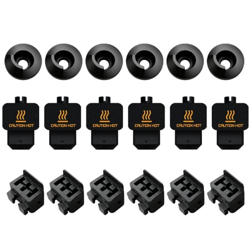 18Pcs H2C 3D Printer Hotend Accessory Kit, Includes 6Pcs Left Hotend Silicone Sleeve,6Pcs H2C Induction Hotend Silicone 
