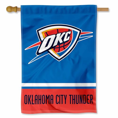 Oklahoma City Thunder Double Sided House Banner Flag