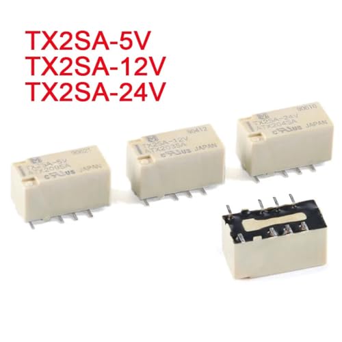 Relé TX2SA de 5V 12V 24V: microinterruptor electromecánico de 8 pines y 2A 6