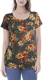 Smallshow Womens Maternity Nursing Tops Short Sleeve Breastfeeding T Shirt