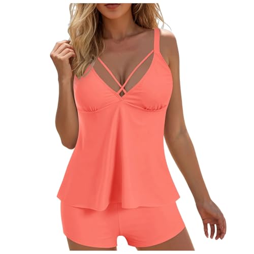 CHENWEIHAI Bañador Mujer Bikini De Talle Alto para Mujer Bañador Sexy De Dos Piezas Bañador Vintage Conjunto Retro De Bañador para Mujer (S/Rosa)
