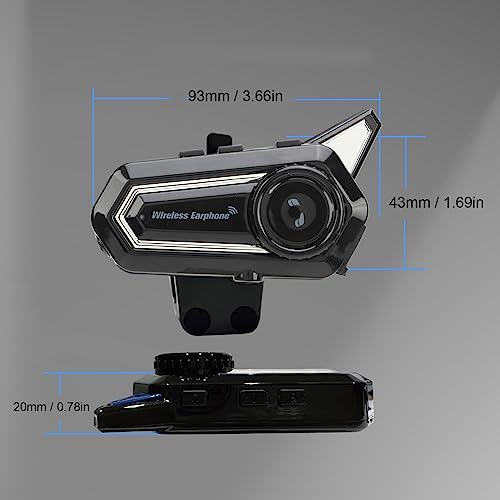 Auriculares Bluetooth de motocicleta con manos libres y puerto USB Tipo C 6