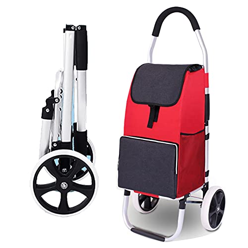 Bolsa de la compra plegable con 2 ruedas Lar de 40 L, resistente, perfecta para viajes de comestibles y comodidad de personas mayores