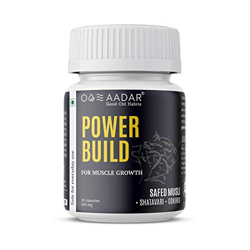 AADAR POWER BUILD | Ayurvedic Muscle Gain Capsules | Helps in Muscle Recovery and Improves Performance | 30 Capsules (Pack 1) AADAR POWER BUILD | Ayurvedic Muscle Gain Capsules | Helps in Muscle Recovery and Improves Performance | 30 Capsules (Pack 1)