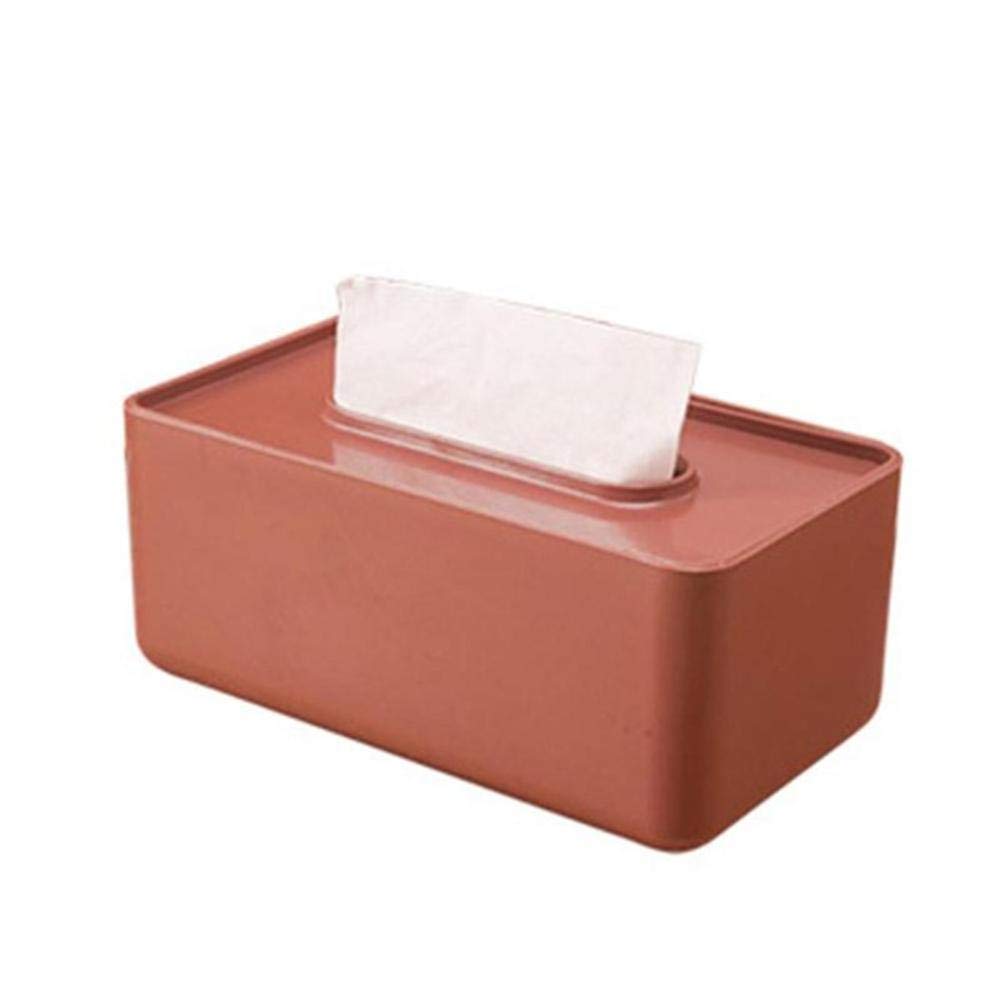 tissue box holder, Rectangular Tissue Box for Home Office Car Multifunctional Convenient(Red)