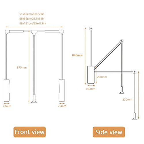 Tringle de penderie réglable rétractable pour placard et dressing de chambre - 8