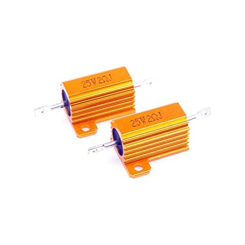 LM YN 25 Watt 2 Ohm 5% Wirewound Resistor Electronic Aluminium Shell Resistor Gold (Pack of 2) Cover