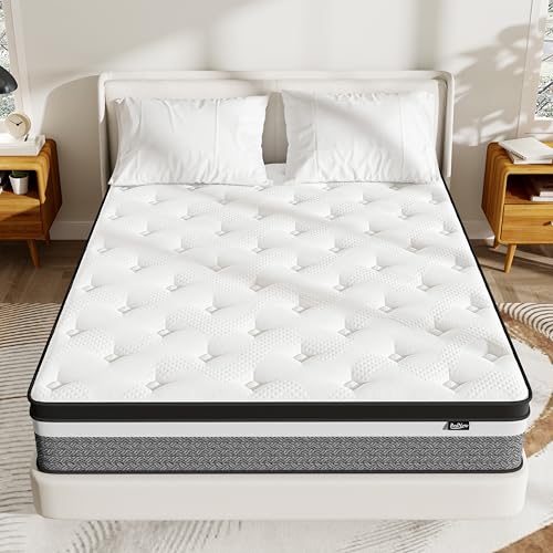 Bednew Queen Mattress, 14 Inch Hybrid Mattress Gel Memory