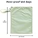 Tiny Twinkle Mess-Proof Waterproof Wet Dry Bag | 2-Pack Reusable Wet Bags for Swimsuits & Baby Clothes | Leakproof Wet Bag for Travel & Diaper Changes for Baby (Black, Green Checkers)