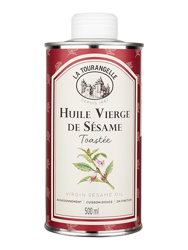 La Tourangelle, Huile Vierge de Sésame - Saveur gourmande de sésame toasté - Idéale pour les salades, tartares, woks, poissons et marinades - 500ml