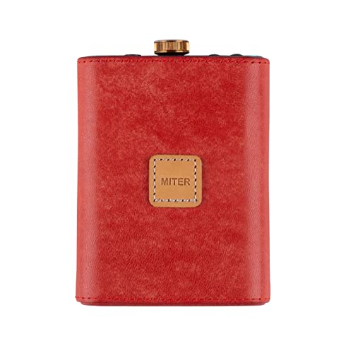 MITER CASE for iFi Hip dac/Hip-dac2 / Hip-DAC 3 Portable DAC, Handmade Italy Pueblo Leather Case Cover for HipDAC 2 3 (Red)