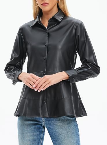 Leather Jacket Women Faux Oversized Motorcycle Bomber Coats 2025 Fall Fashion Outfits Winter Clothes4