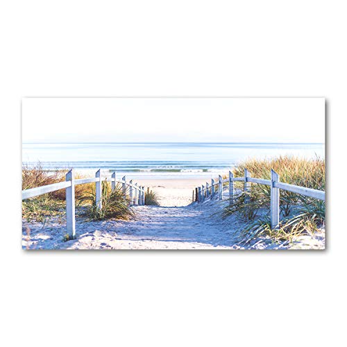 Fond de hotte en verre 120x60 cm pour cuisine moderne ambiance bord de mer