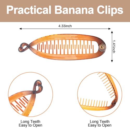 WHAVEL Pinzas Banana para Mujeres Paquete de 6 Clips Banana para Pelo Fino, Grueso y Delgado, Fuerte Sujeción miniatura 2