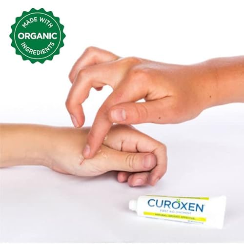 Curoxen First Aid Ointment - Pain Relief Ointment With Arnica, Topical Ointment For Cuts, Scrapes, And Burns, All-Natural & Organic Ingredients, First Aid Supplies, 0.5 Oz Vertical #TOP4