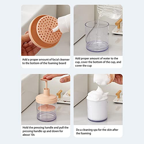 Sduseio Face Cleanser Bubbler Foam Maker Face Foaming Maker Foam For Cleaning, Foam Maker Cup For Face Wash Shower Shampoo,White #TOP6
