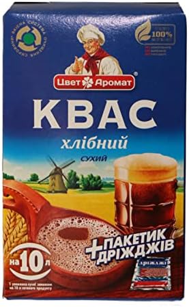 Set for making KVASS (КВАС) – a traditional Slavic drink, 1 pack for 10 liters of instant homemade kvass (1 pack)