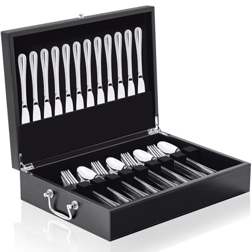 DoubleFill Aufbewahrungsbox aus Leder, Besteck-Aufbewahrungsbox, Bestecktruhe aus Leder mit Schublade für Silber, zur Aufbewahrung von feinem Besteck und Utensilien (1 Schicht) DoubleFill Aufbewahrungsbox aus Leder, Besteck-Aufbewahrungsbox, Bestecktruhe aus Leder mit Schublade für Silber, zur Aufbewahrung von feinem Besteck und Utensilien (1 Schicht)