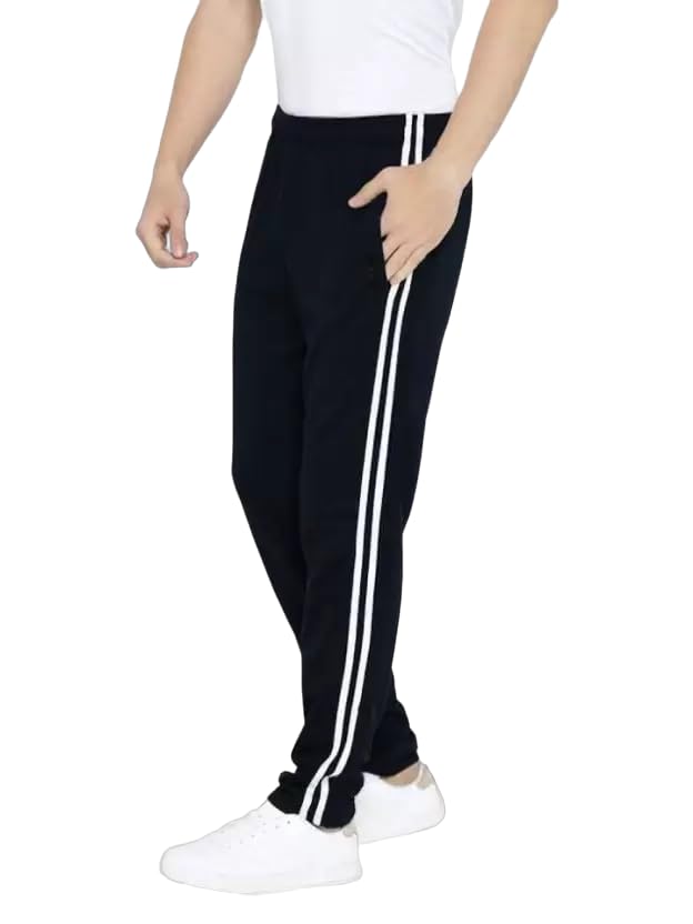 REVIZO Trackpant Men’s Regular Fit Cotton Casual Jogging Gym Track Pants with 2 Pocket