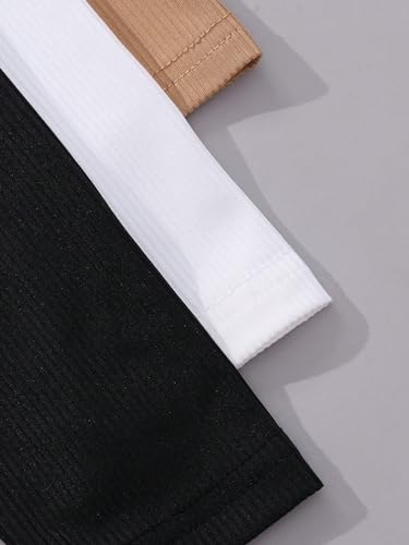 Floerns Girls 3 Pcs Basic Rib Knit Tshirt Solid Long Sleeve Crewneck Tee Shirt4