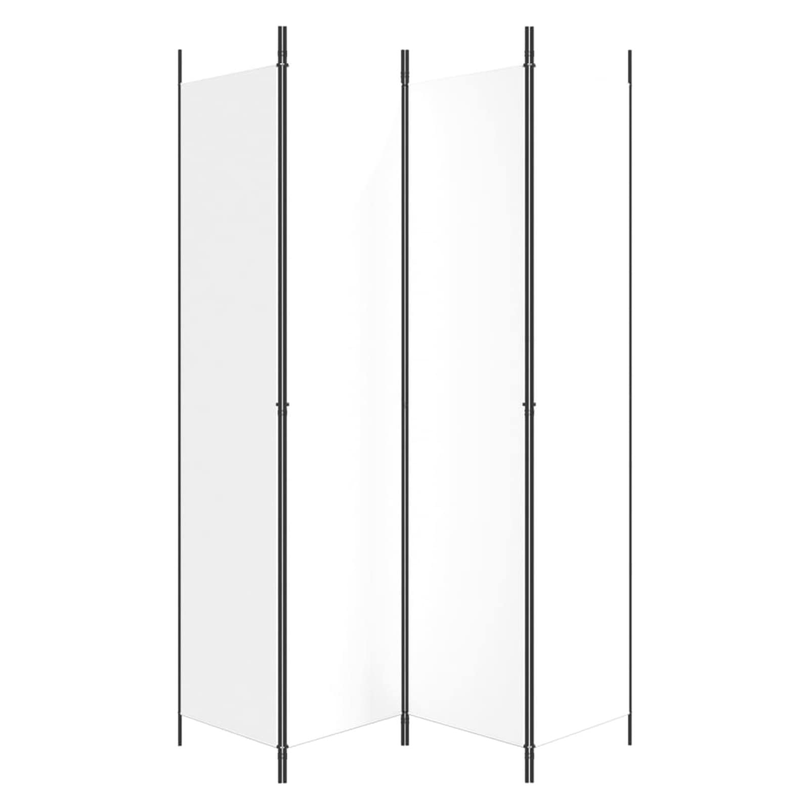 Homgoday Divisorio a 4 Pannelli Bianco 200x220 cm Tessuto, Privacy Divisorio per Ambienti, Pieghevole