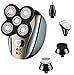 Electric Razor for Men Head Shaver for Bald Men Grooming Kit 5 in 1 Wet Dry Rotary Shavers Nose Hair Beard Trimmer Clippers Facial Cleansing Brush Cordless Waterproof USB Charging Rechargeable