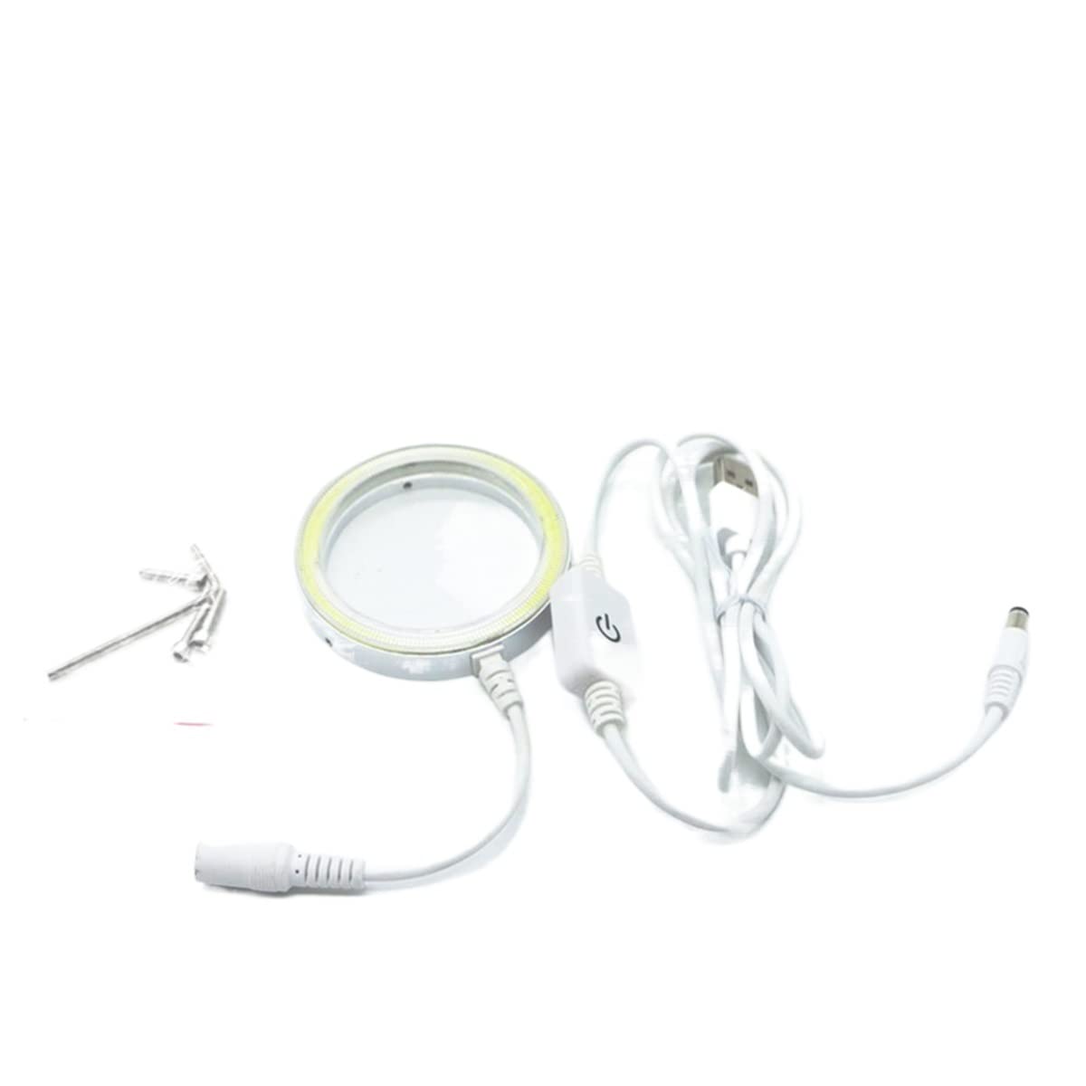 Microscope Ultrathin Zoom Adjust Power 60 LED Adjustable Ring Light Illuminator Lamp