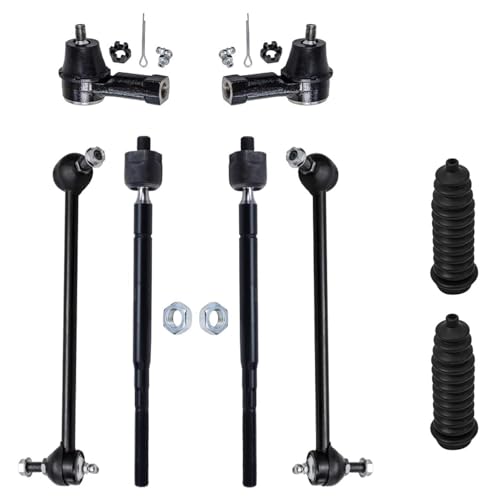 Image of Detroit Axle - Front Struts Kit for 01-05 Chrysler Sebring Dodge Stratus, 00-05 Mitsubishi Eclipse, Struts & Coil Spring Tie Rods Sway Bars Boots 2001 2002 2003 2004 2005 Replacement Suspension