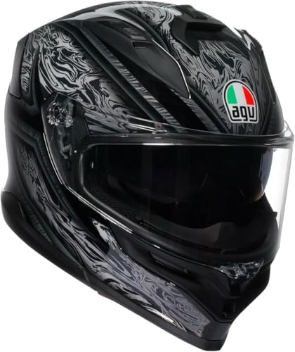 AGV K7 Damascus Helm, schwarz/Silber, M (57/58)