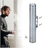 Aschenbecher zur Wandmontage – Rauchtonne aus Edelstahl, kreativer Zigarettenstummelsammler für den Außenbereich