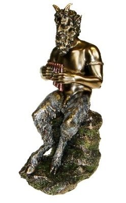 Bubbacare Horned God Pan Bronze Effect Statue