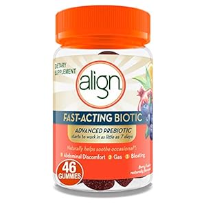 Align Advanced Prebiotic Supplement, Fast-Acting Biotic Gummies, Advanced Prebiotic for Women and Men, Works in As…