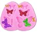 3 Small Fairy Wizard Angel Silicone Candy Chocolate Clay Gumpaste Sugar Craft Fondant Mold Cake Decorating Molds