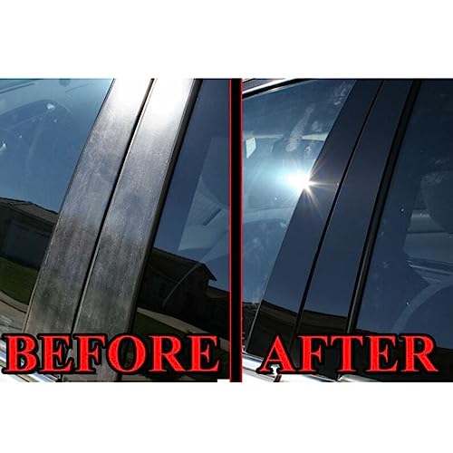 Cubierta para puerta y ventana de Mazda 3 Axela 2014-2017, adornos negros brillantes de 10 uds. 6