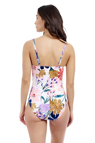 Profile by Gottex Melody Women's Multi-Color Sweetheart Twist Front One Piece Swimsuit with Tummy Control and Soft Cups3