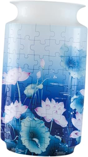 Gcljlmy Trumpet Plant, Urn Goblet Vase, Flower Stand, Table Top, Elegant Flower Pot, Wedding Decoration, Urn Planter, Home Decoration (Lotus Pattern)