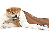 KritterWorld Pet Microplush Sherpa Snuggle Blanket, 45-Inch-by-30-Inch, Chocolate