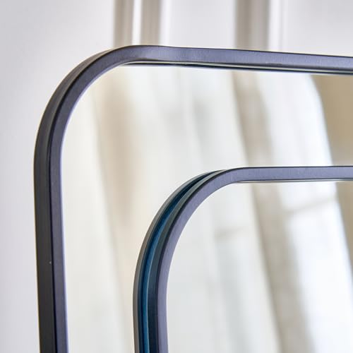 Image of Home Centre | Clair Metal Standing Mirror | Full Length Dresser Mirror | Black | 1 Year Warranty