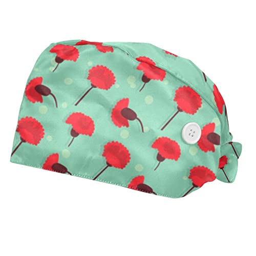 Chapeaux bouffants ajustables contre la sueur 2 casquettes de travail oeillets femmes