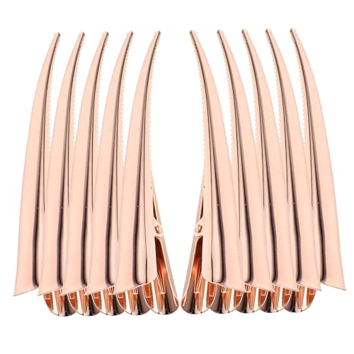 Pinzas de metal rosa dorado antideslizantes para el cabello