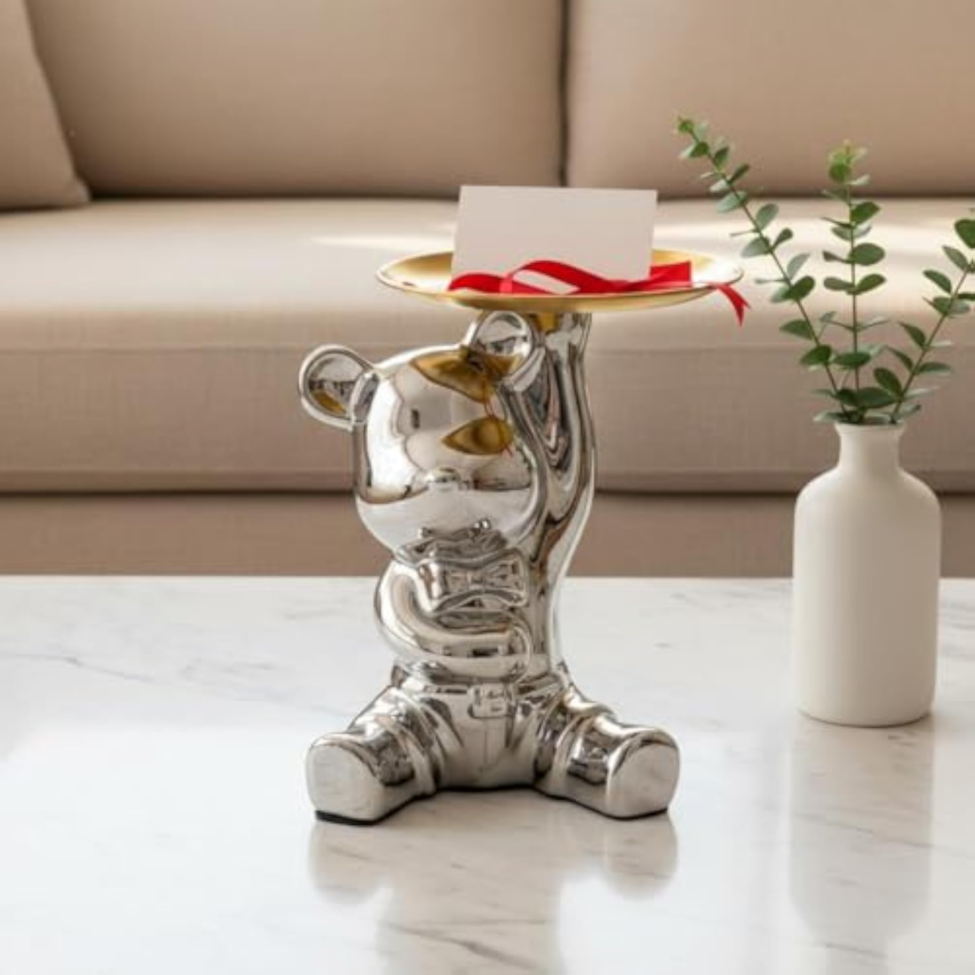 Rabbit Decorative Key Tray, Gold